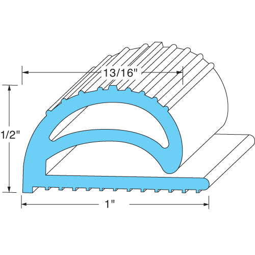 10 ft Gray Screw Mount Compression Gasket