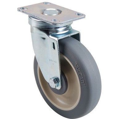 Caster, Plate (5"Od, Swvl, Gray)