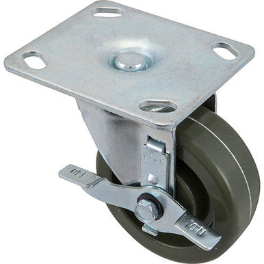 Caster, Plate4"Od, Hitemp, W/Brk
