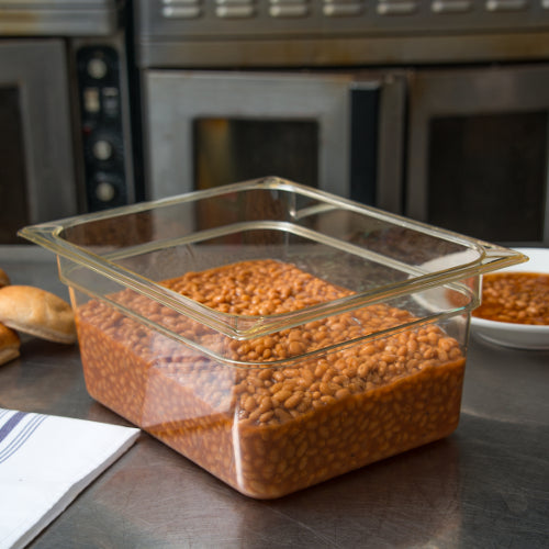 Carlisle 10422B13 1/2 Size 6 in Deep Amber StorPlus™ High Heat Food Pan