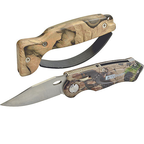 Sharpener and Sport Knife Combo Pack