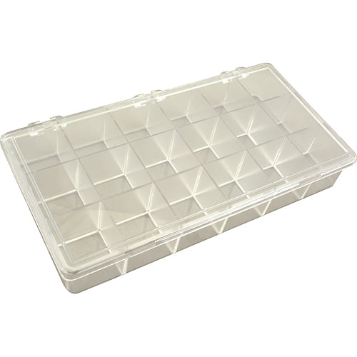 18 Compartment Plastic Storage Box Clear