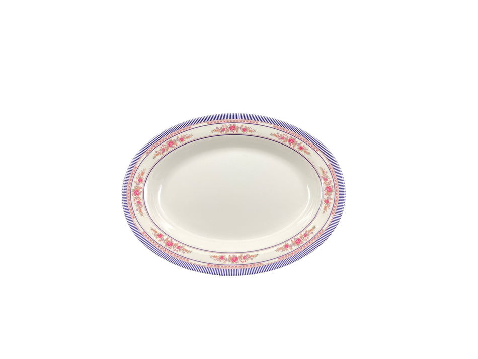 12 Pack 7 oz, 9" x 6-3/4" x 1-1/8", Deep Platter, Rose Dinnerware, Melamine, BPA Free, Dishwasher Safe, Break-Resistant, Shatter-Resistant, No Microwave, No Oven, NSF