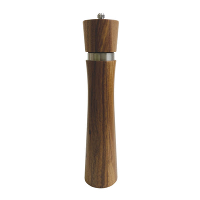 Thunder Group WDPM210 Acacia Wood Pepper Mill 10 Inch Manual Spice Grinder