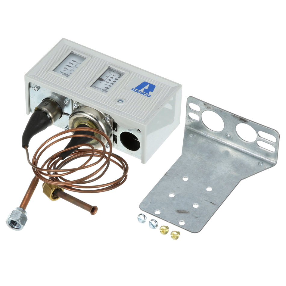 Ranco® O12-1549 Dual Function Refrigeration Pressure Control w/ 36 in. Capillary (150 to 450 Cut-Out PSI)