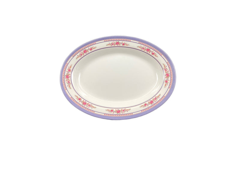 Thunder Group 2110AR 9 Oz Oval Platter Deep Break-resistant BPA Free Melamine Rose