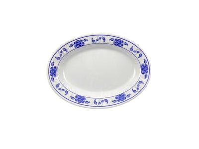 Thunder Group 2110TB 9 Oz Platter Deep Oval Break-Resistant Melamine