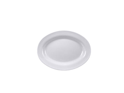 Thunder Group 2110TW 9 Oz Imperial White Oval Platter Melamine Break Resistant