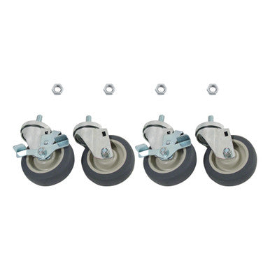 5/8 in Threaded Stem Caster Set with  5 in Wheels