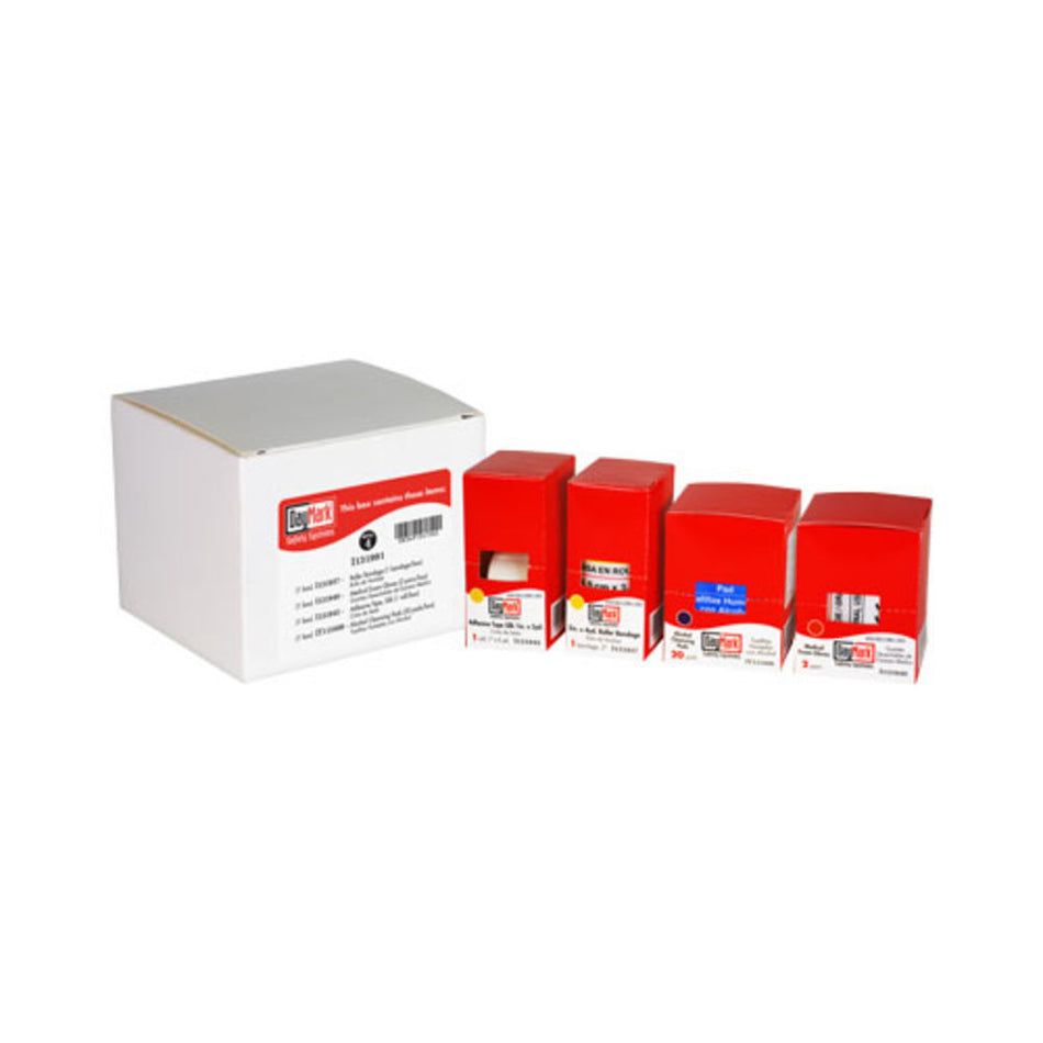 Daymark I131991 FAK 35 Gauze Roll, Gloves, First Aid Tape, Alcohol Cleansing Pads