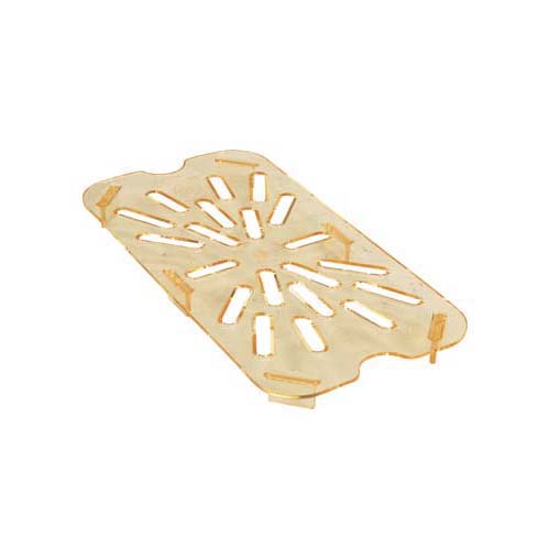 Cambro 40HPD150 1/4 Size Amber H-Pan™ High Heat Food Pan Drain Shelf