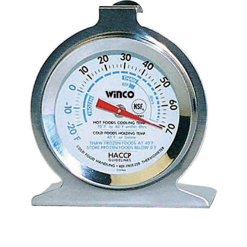 Winco 20 - 70 F Refrigerator/Freezer Thermometer - TMT-RF3