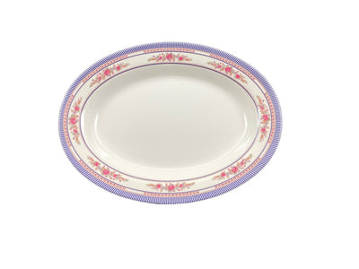 Thunder Group 2112AR 12 Inch Oval Platter 16 Oz Deep Break-resistant Melamine Rose