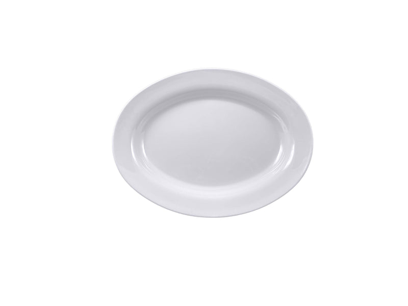 Thunder Group 2112TW 12 Inch Oval Platter 16 Oz Deep Break-Resistant Melamine
