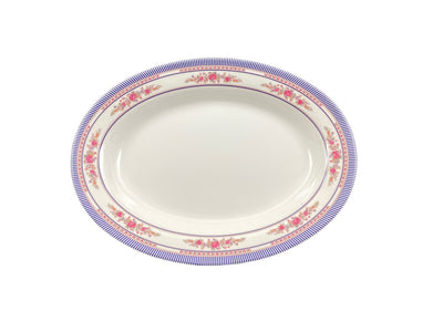 Thunder Group 2113AR 24 Oz Oval Platter Melamine Deep Break-Resistant Rose