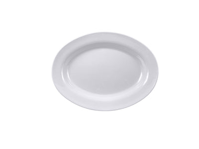 Thunder Group 2113TW 24 Oz Platter 13 Inch Oval Deep Break-Resistant Melamine Imperial White