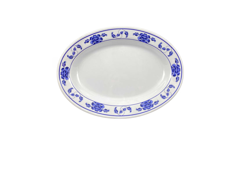 Thunder Group 2114TB 28 Oz Oval Break-Resistant Melamine Platter