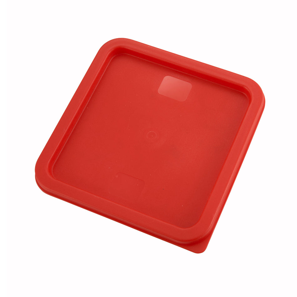 Winco 6 and 8 qt Red Cover Square - PECC-68