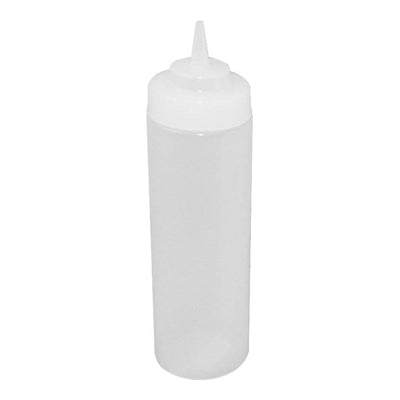 Winco 16 oz Wide-Mouth Squeeze Bottle Clear - PSW-16
