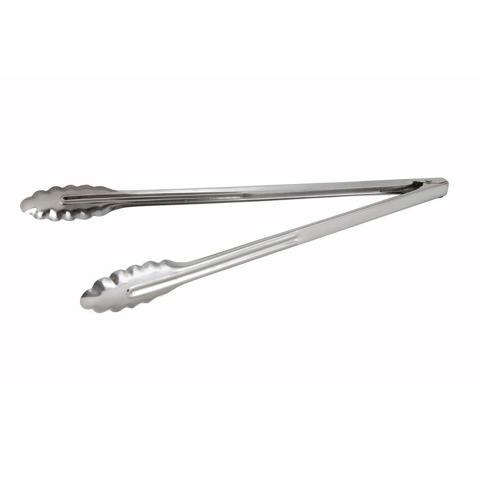 Winco 16 in Tong Stainless Steel, Stainless Steel - UT-16LT
