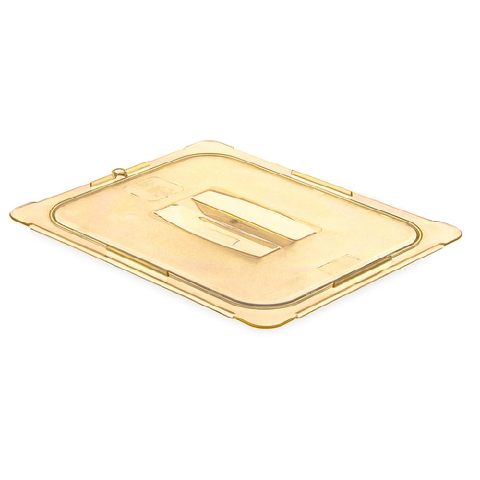 Carlisle 10430U13 12 Inch Handled High Heat Food Pan Cover Amber Polyethersulfone