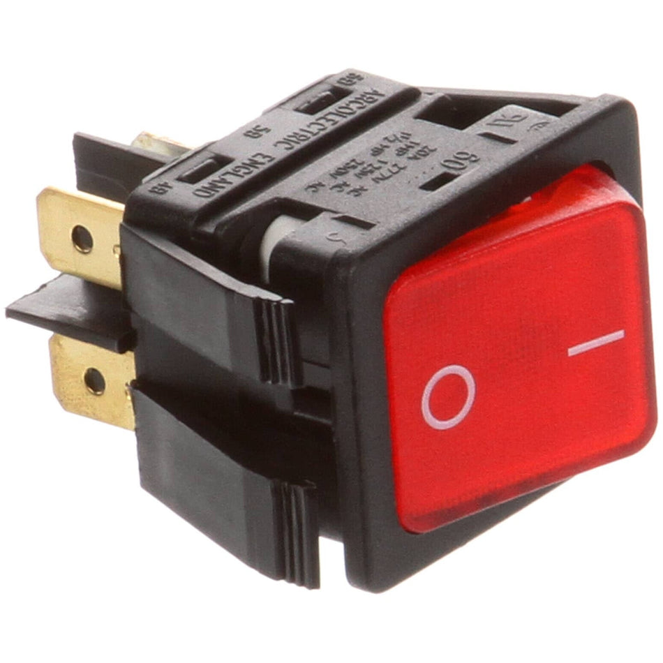Champion 512221 Switch, Rocker, DPST, Red Neon, 250V