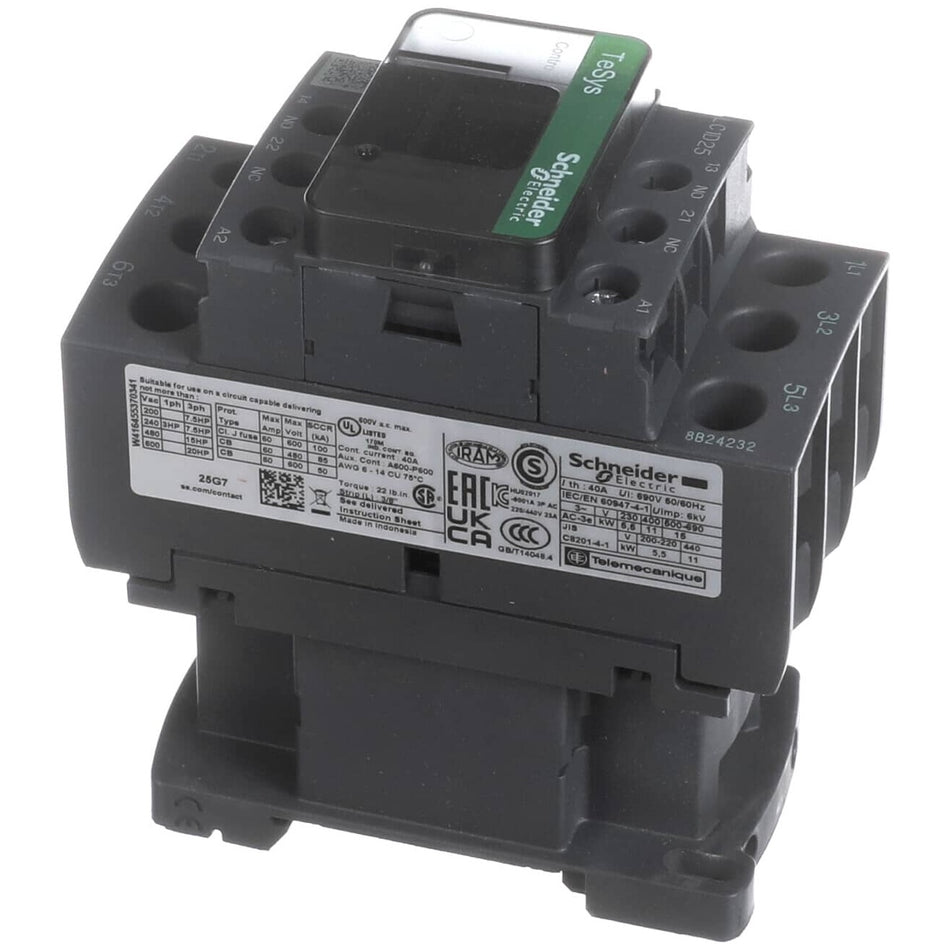 Champion 512432 Contactor, 3 - Pole W/ Aux, 120V 25/40A 50/60Hz