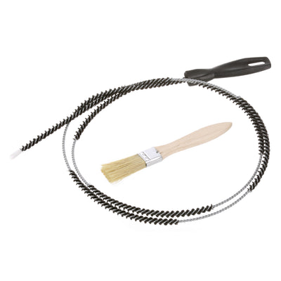 Drain Net Soda Fountain Drain Tube Brush Wire and Rubber, Red - DTB-49