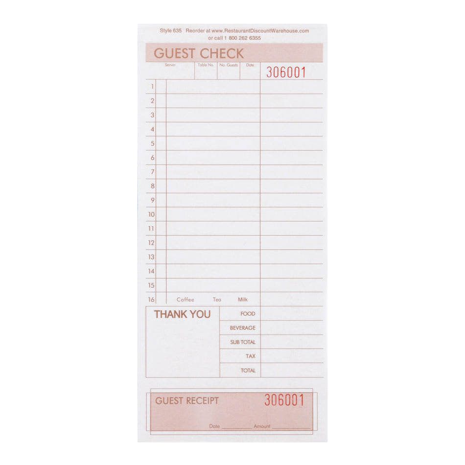 KNG 3173LSE 4 - Part Guest Checks
