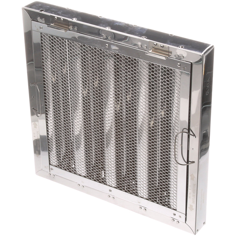 16 in x 16 in Stainless Steel Hood Filter with Spark Arrestor and Hooks for Axia – view 2