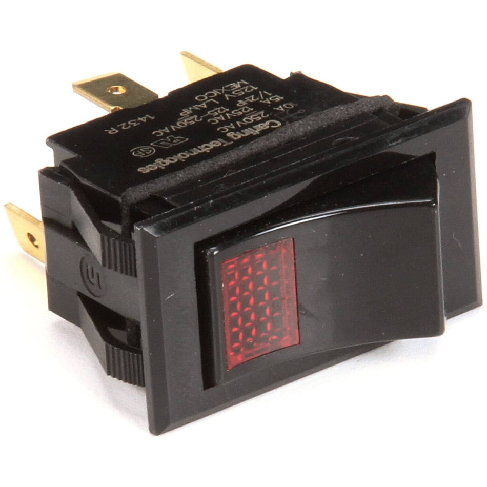 SPST On/Off 3 Tab Red Lighted Rocker Switch for Bloomfield, Anets – view 2