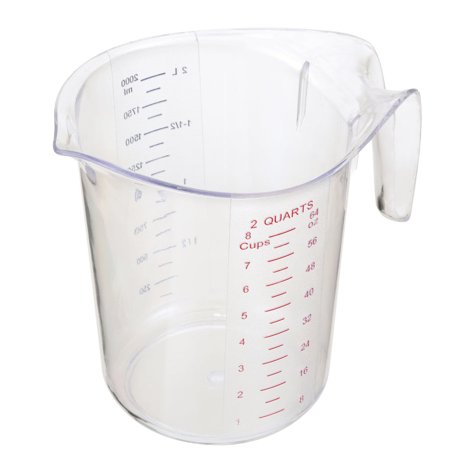 Winco 2 qt Measuring Cup Polycarbonate, Clear - PMCP-200