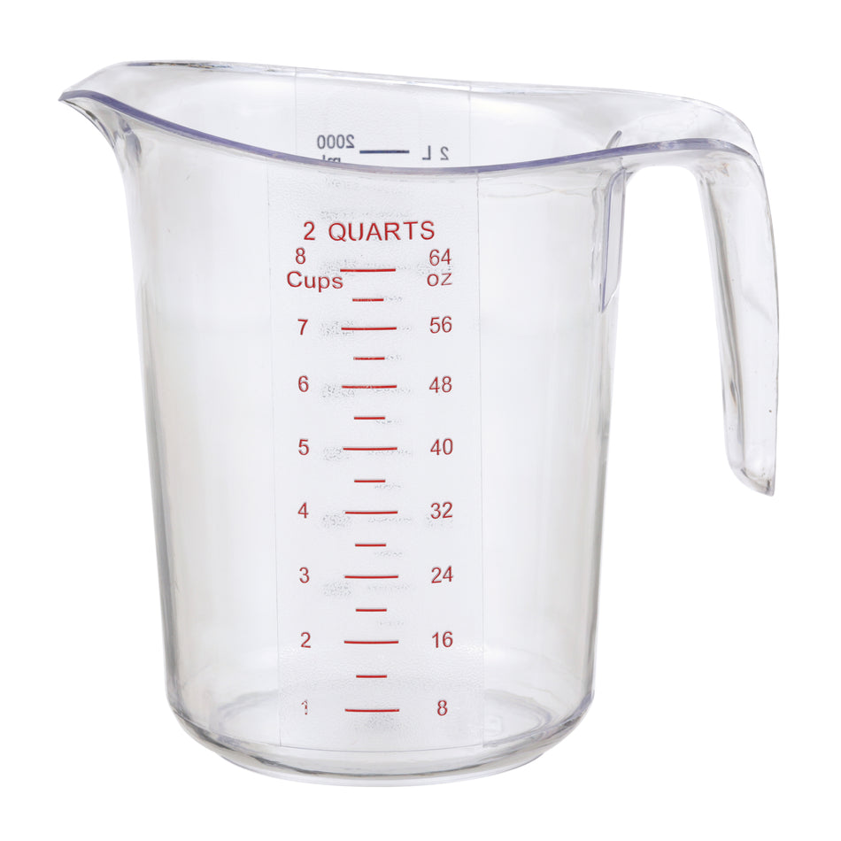Winco 2 qt Measuring Cup Polycarbonate, Clear - PMCP-200