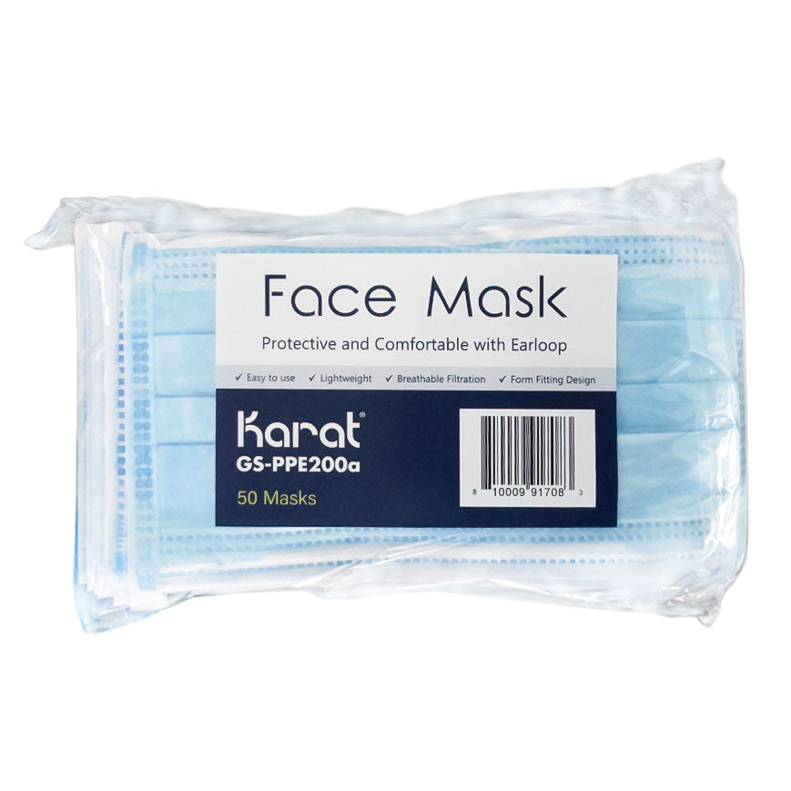 Karat GS-PPE200A 3 - Ply Face Masks