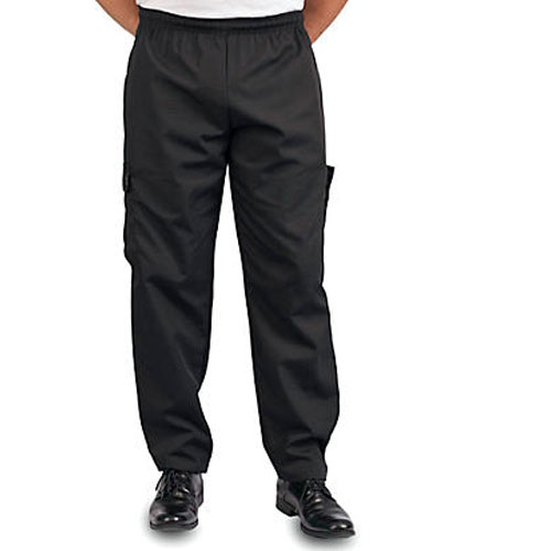 KNG Large Black Baggy Cargo Chef Pants