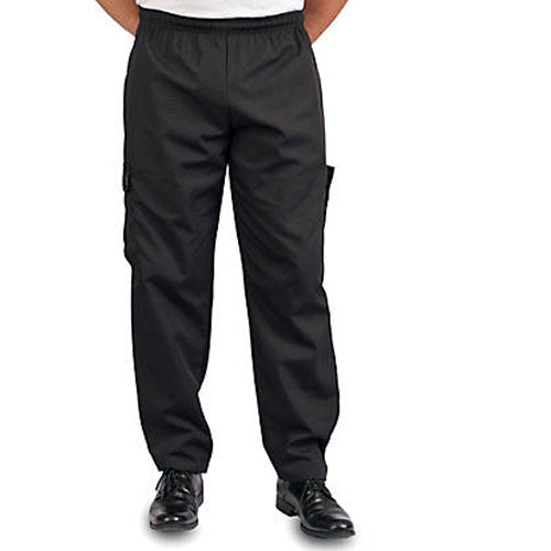 KNG Xs Black Baggy Cargo Chef Pants