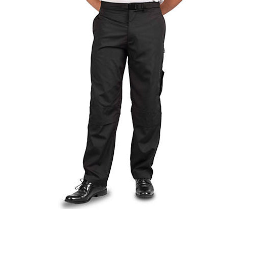 KNG 3XL Men's Vented Black Chef Pants