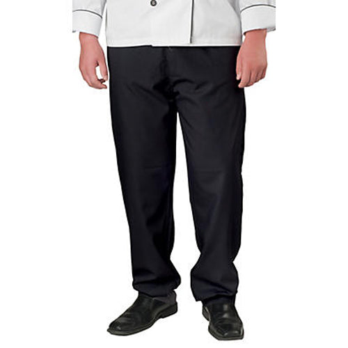 KNG Long Men's Active Baggy Black Chefs Pants