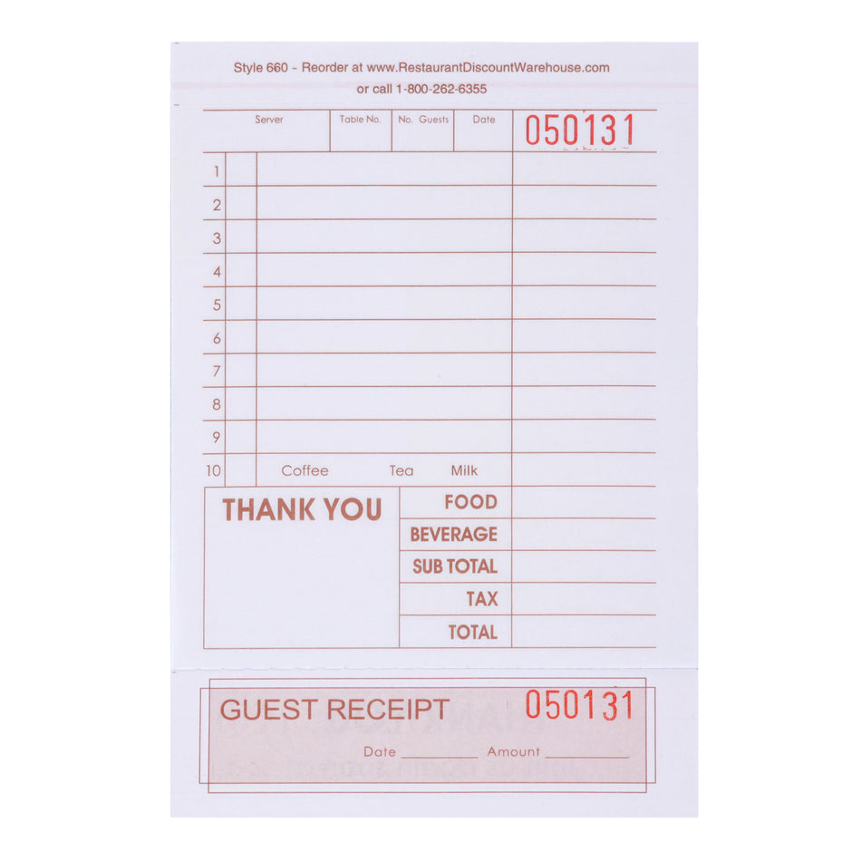 KNG 3139LSE 2 - Part Loose Guest Checks