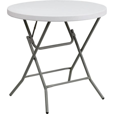 Flash Furniture 2.63 ft Round Folding Table - DAD-YCZ-80R-GW-GG