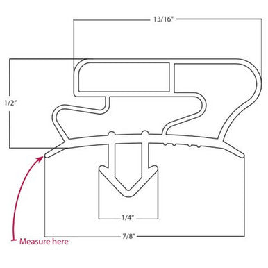 61 in x 26 1/2 in Door Gasket