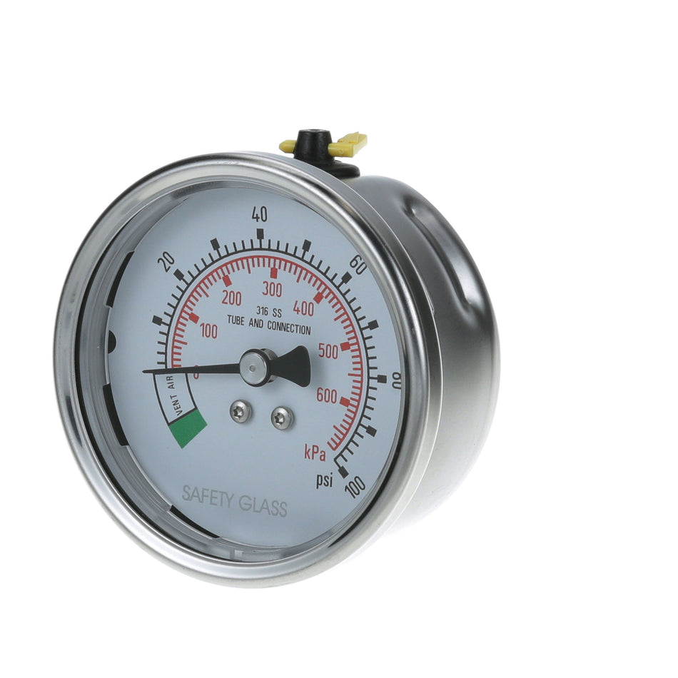 0-100 PSI Pressure Gauge for Crown Steam, Market Forge - Replaces Crown Steam 4967-1