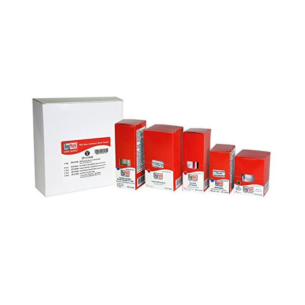 Daymark IT117449 FAK 35 CPR Breathing Barrier, Burnshield, Cold Pack, Hand Sanitizer, Eye Wash, Eye Pads, Tape