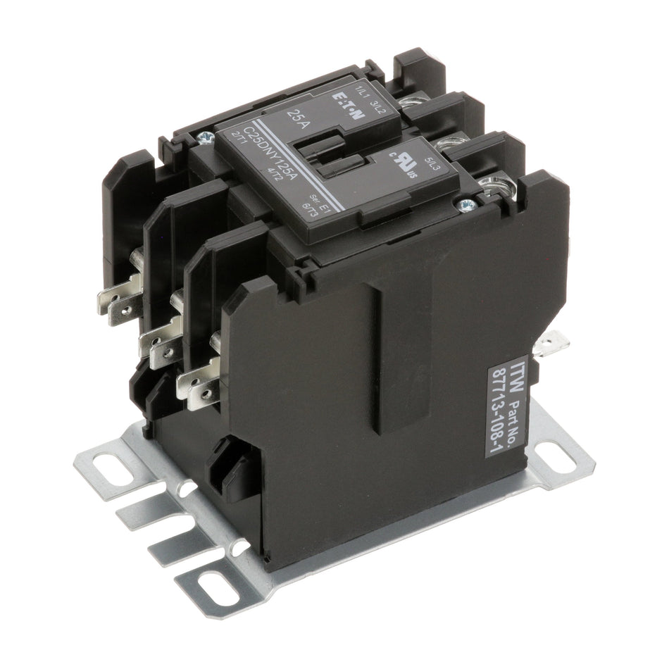 Hobart 00-087713-108-1 Contactor, 25Amp 3Pole for GE/Hobart
