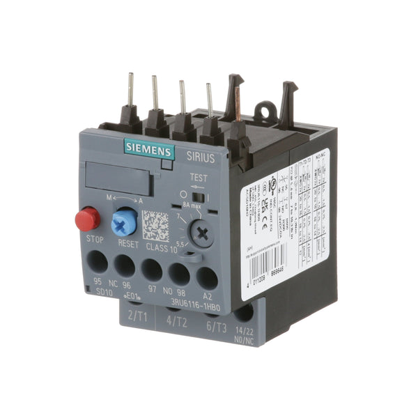 Spaceman Electric - Relay - Thermal Overload - Siemens- 3Ru6116-1Hb0 - 110V - 5.5-8A - 3.1.01.02.012