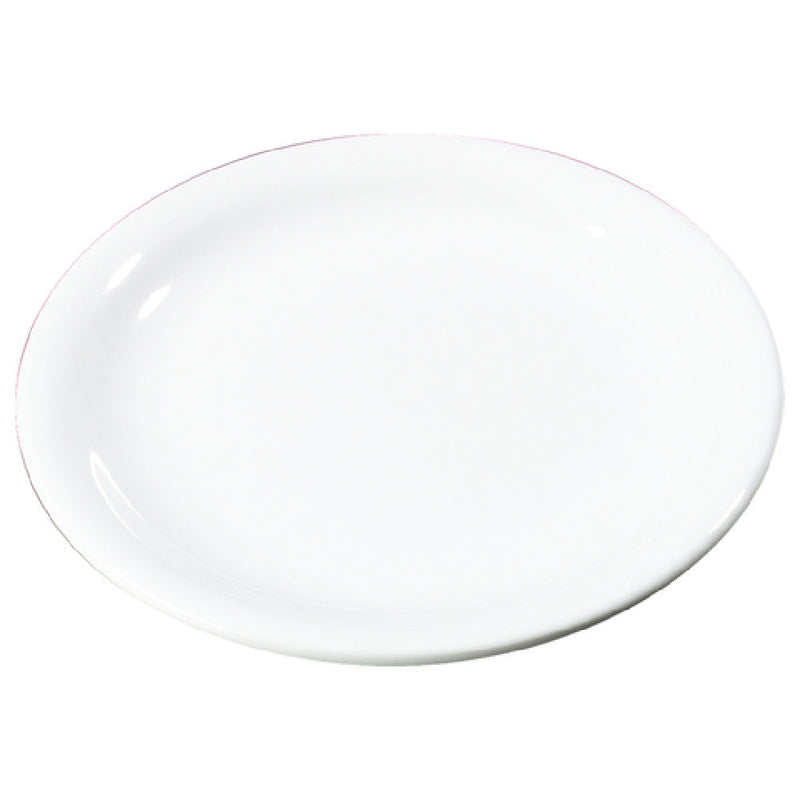 Carlisle 3300602 7-1/4 Inch Diameter Narrow Rim Salad Plate Melamine White