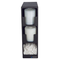 Carlisle L2202 5-1/2 Inch Lid and Straw Tower Countertop Black Polystyrene