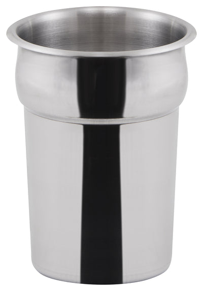 Winco INS-2.5 2-1/2 Qt Round Inset Heavy Weight Stainless Steel Mirror Finish