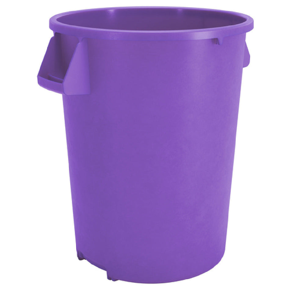 Carlisle 84102089 20 Gallon Round Trash Container with Ergonomic Handles Purple