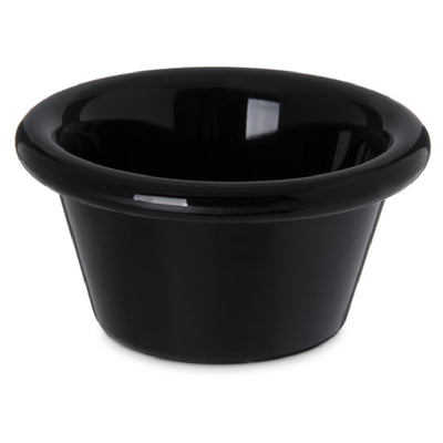 Carlisle 4312203 2 Oz Ramekin 2-9/11 Inch Diameter Black SAN Stain Resistant
